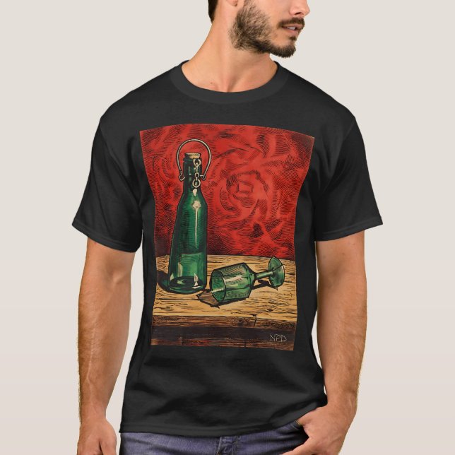 T-shirt Bouteille verte (Devant)