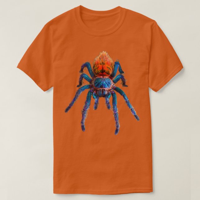 T-shirt Bouteille verte Tarantula bleue (Design devant)