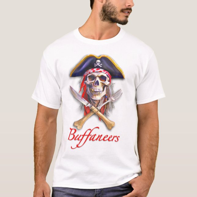 T-shirt Bouteilles de buffets et ustensiles de cuisine pou (Devant)