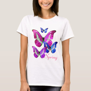 T-SHIRT BOUTEILLES DE PRINTEMPS BLEU ROSE