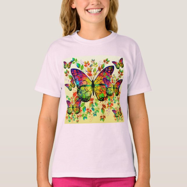 T-SHIRT BOUTEILLES DE PRINTEMPS NATURE COLORÉE (Devant)