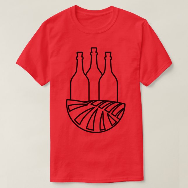 T-shirt Bouteilles de vignobles (Design devant)