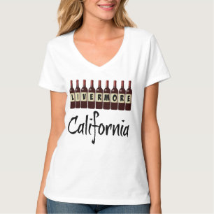 T-shirt Bouteilles de vin rouge de Livermore en Californie