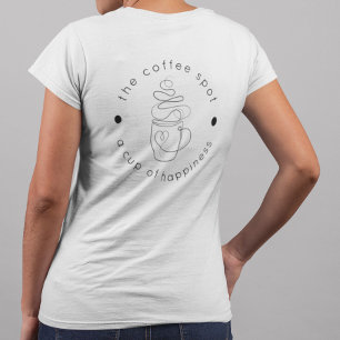 T-shirt Boutique De Café Personnalisée Ajouter Votre Logo 