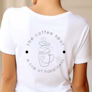 T-shirt Boutique De Café Personnalisée Ajouter Votre Logo 
