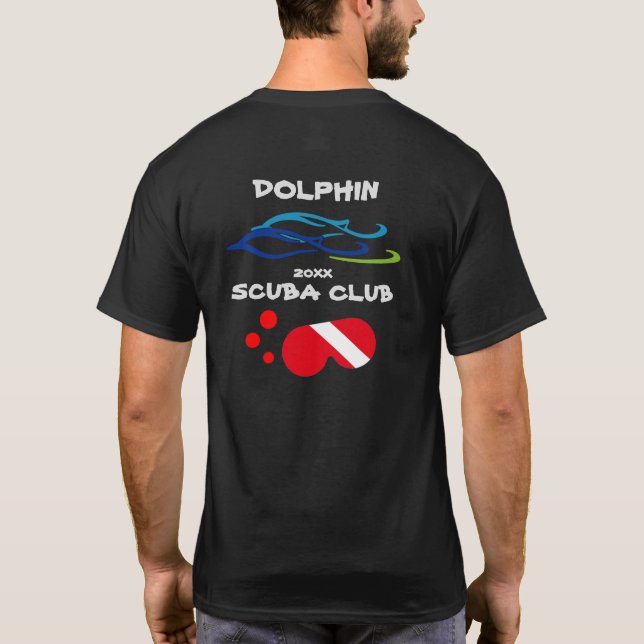 T-shirt Boutique de plongée logo Dauphin (Dos)