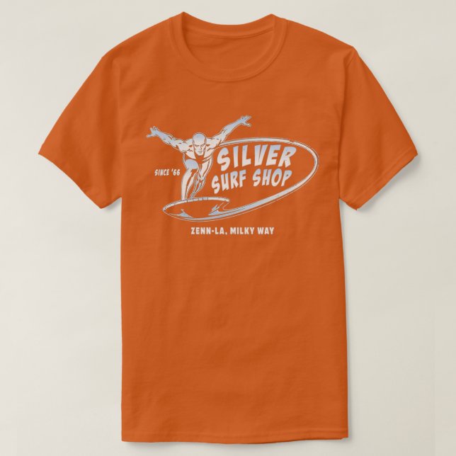 T-shirt Boutique de Surfs en argent (Design devant)