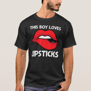 T-shirt Bouton à lèvres cool pour garçons Enfants Maquilla