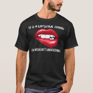 T-shirt Bouton à lèvres pour femmes filles lèvres mordant 