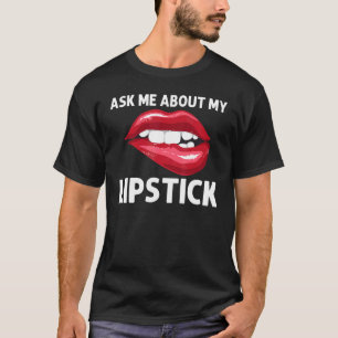 T-shirt Bouton à lèvres pour femmes filles lèvres mordant 