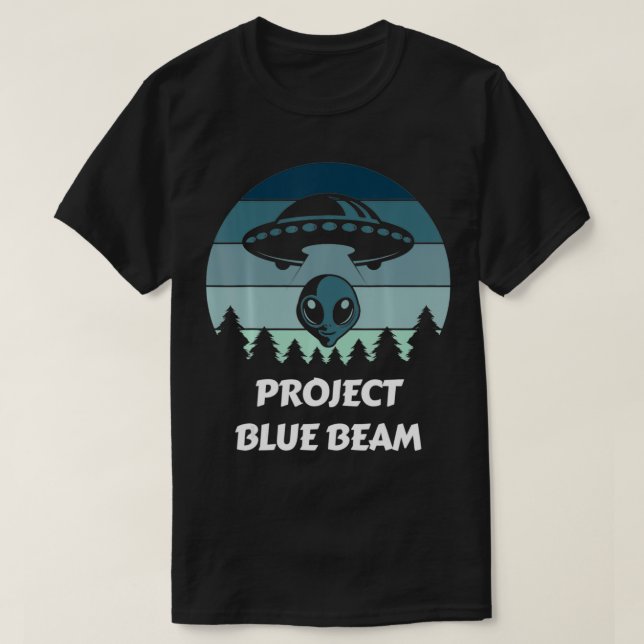 T-shirt Bouton bleu du projet (Design devant)