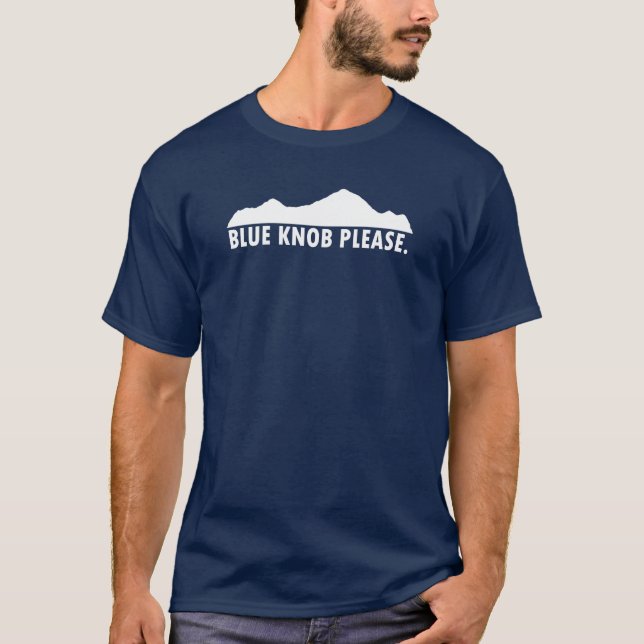 T-shirt Bouton bleu s'il vous plaît (Devant)
