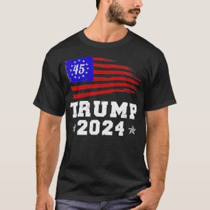 T-shirt Bouton de campagne rétro Trump 2024 Re Elect Presi