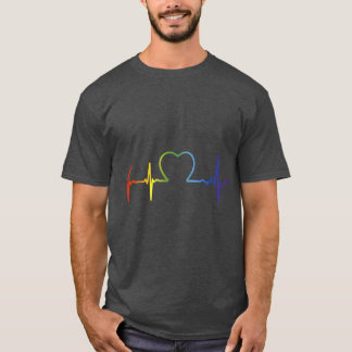 T-shirt Bouton de coeur LGBT Pride