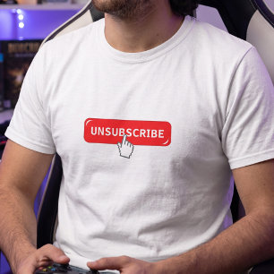 T-shirt Bouton de désabonnement à l'humour d'introverti ma