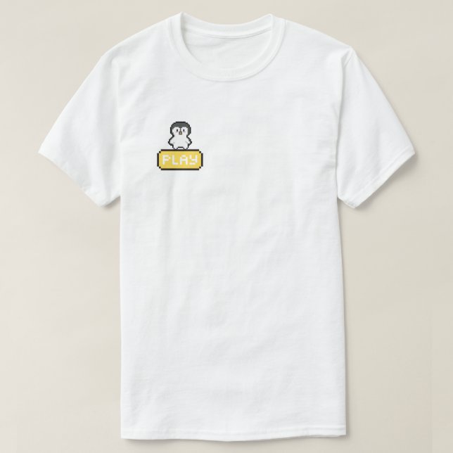 T-shirt Bouton de lecture Pixel Jeu Rétro (Design devant)