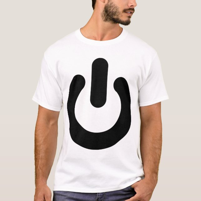 T-shirt bouton de puissance (Devant)