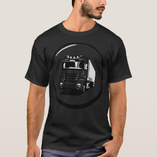 T-shirt Bouton d'entraînement camion de camion art cadeau 