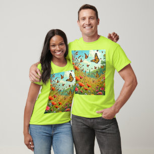 T-shirt Bouton Fleur sauvage vibre Joy Design