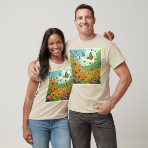 T-shirt Bouton Fleur sauvage vibre Joy Design
