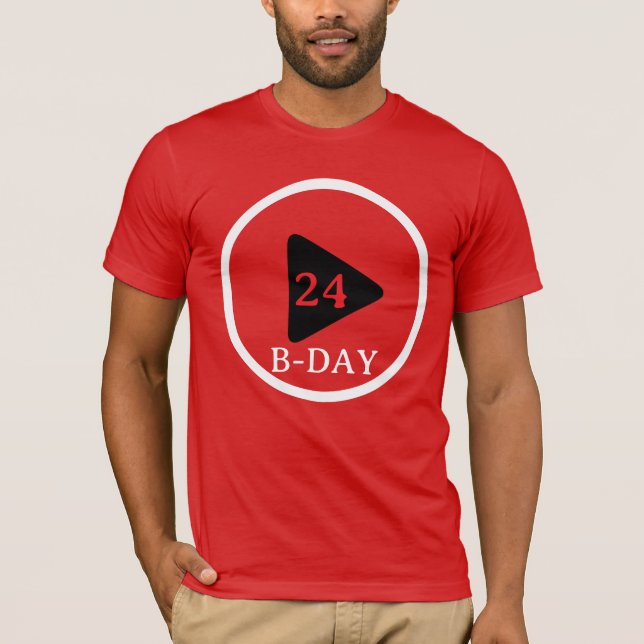 T-shirt Bouton Jeu d'anniversaire (Devant)