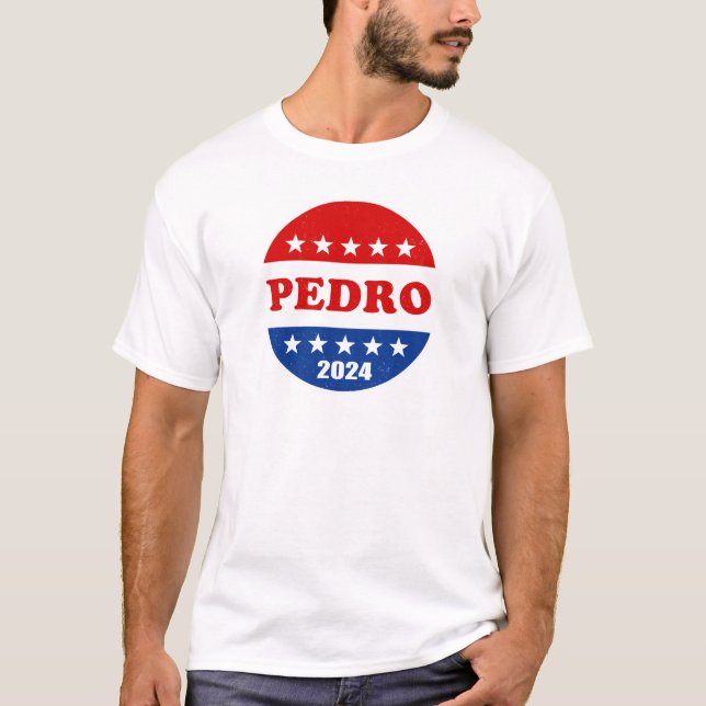 T-shirt Bouton Pedro Voter Élections 2024 (Devant)