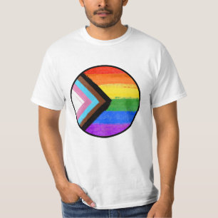 T-shirt Bouton Peint Progrès Bandes Pride