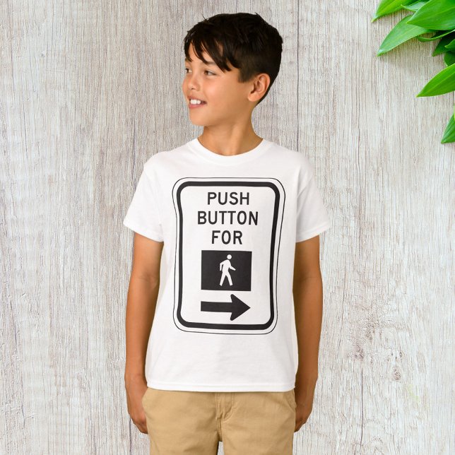 T-shirt Bouton Push Pour Le Signe De Traversée Piéton De M (Créateur téléchargé)