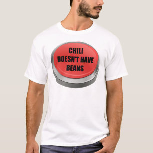 T-shirt Bouton rouge - Le Chili n'a pas de haricots