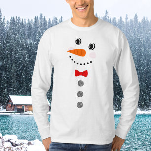 T-shirt Boutons de bisons noirs noirs de Snowman personnal