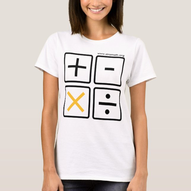 T-shirt Boutons de calculatrice de XtraMath (beaucoup de (Devant)