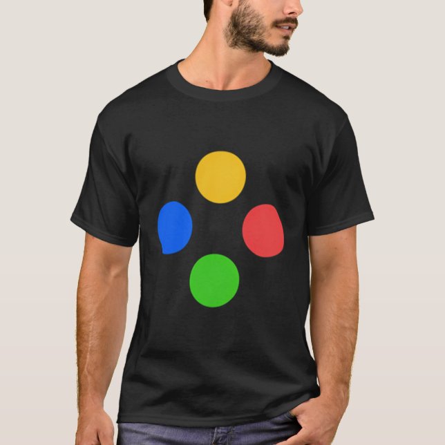 T-shirt Boutons de contrôleur de jeu Abxy (Devant)
