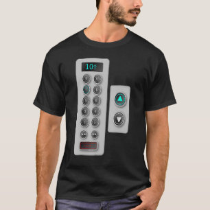T-shirt Boutons de l'ascenseur Fermeture mécanique Ascense