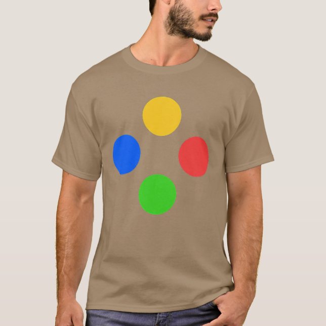 T-shirt Boutons de manette de jeu ABXY amis (Devant)