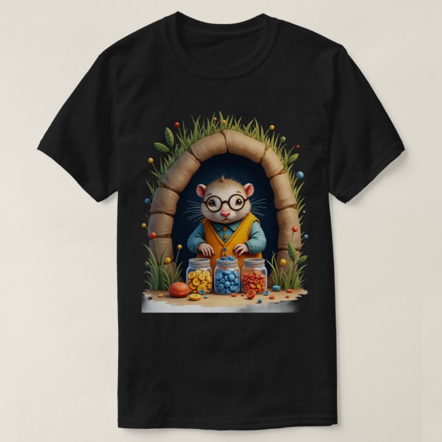 T-shirt Boutons de taupe (Design devant)