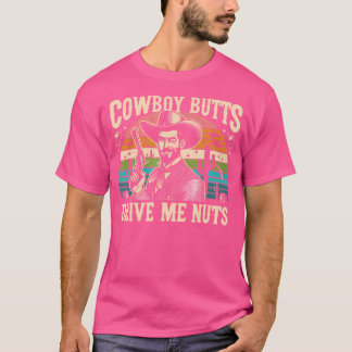 T-shirt Boutons Gay Cowboy Me Conduire Nuts Lgbtq Western 
