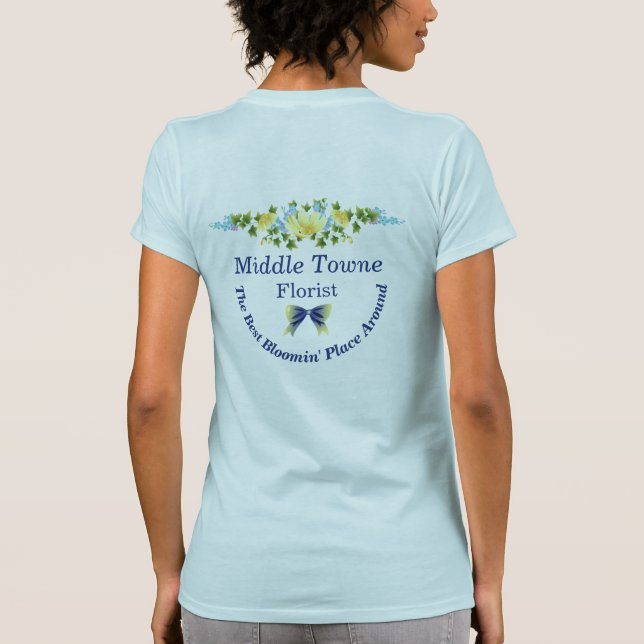 T-shirt Boutons jaunes et Iris bleu (Dos)
