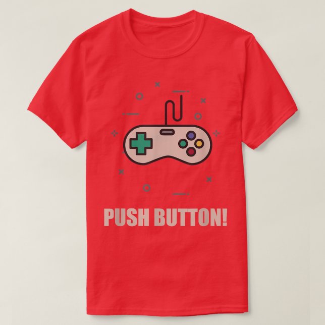 T-shirt Boutons-poussoirs de manette de jeu  (Design devant)