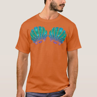 T-shirt Bouts De Bra De Coquille De La Mer De Sirène Par G