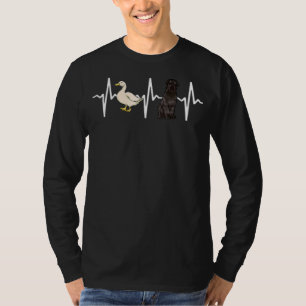 T-shirt Bouvier Blanc Bouvier Des Flandres Heartbeat Chien