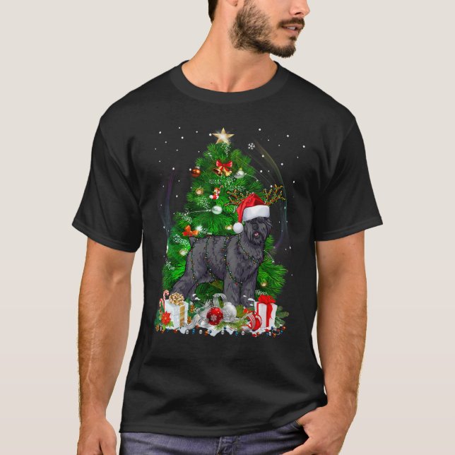 T-shirt Bouvier Des Flandres Arbre de Noël Pyjama D (Devant)