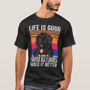 T-shirt Bouviers Des Flandres Rend Votre Vie Bonne Vintage