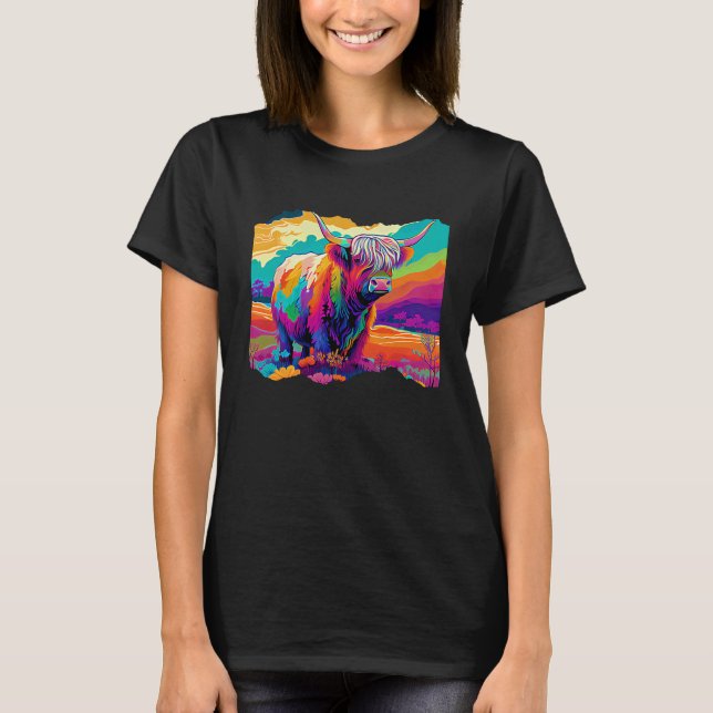 T-shirt Bovins Vache Coloré  1 (Devant)