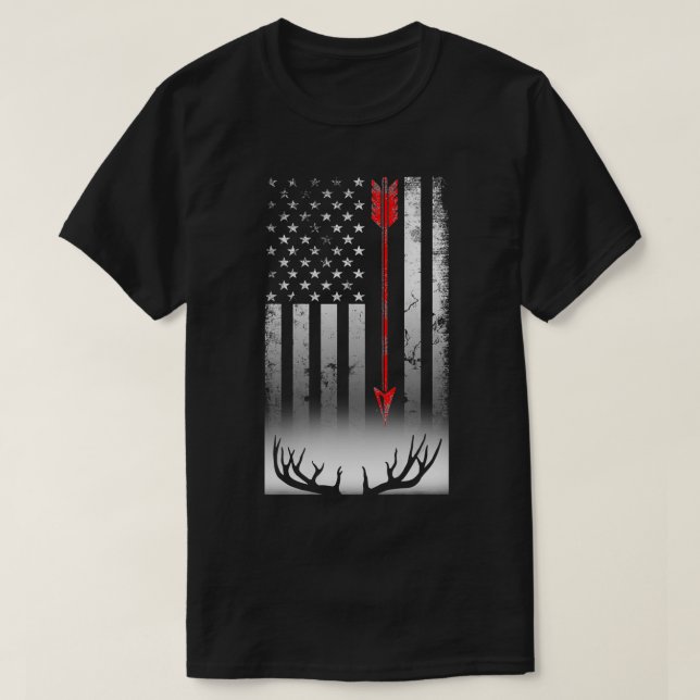 T-shirt Bow deer hunting American Bow Hunting Lover (Design devant)