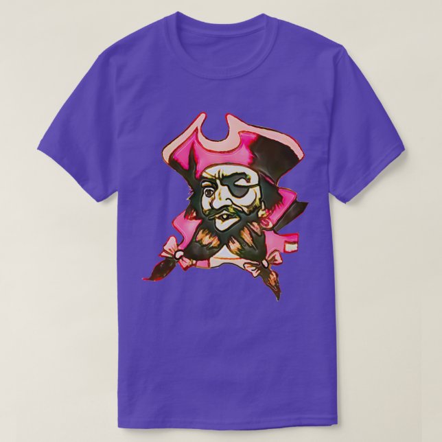 T-shirt Bow In Beard Pink pirate with bow in beard (Design devant)