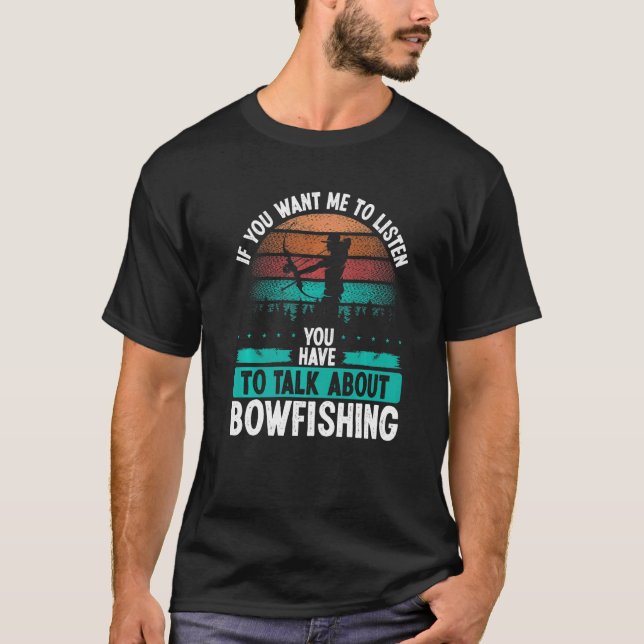 T-shirt Bowfisher Airboat Parler de Bowfishing Pêcheur  (Devant)