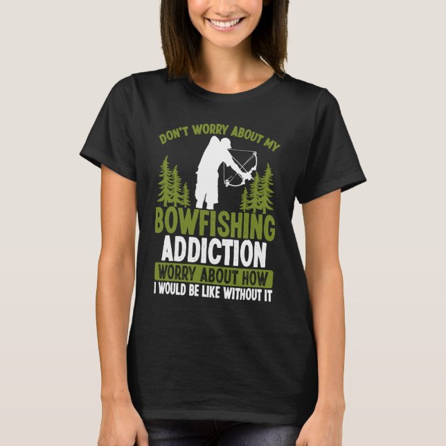T-shirt Bowfisher Bowhunter BowFishing Bateau Archer Poiss (Devant)