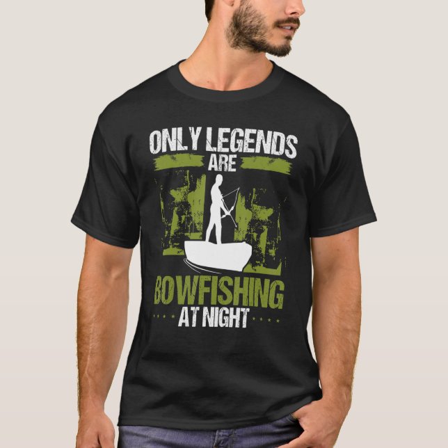 T-shirt Bowfisher Only legends are Bowfishing Airboat Fish (Devant)