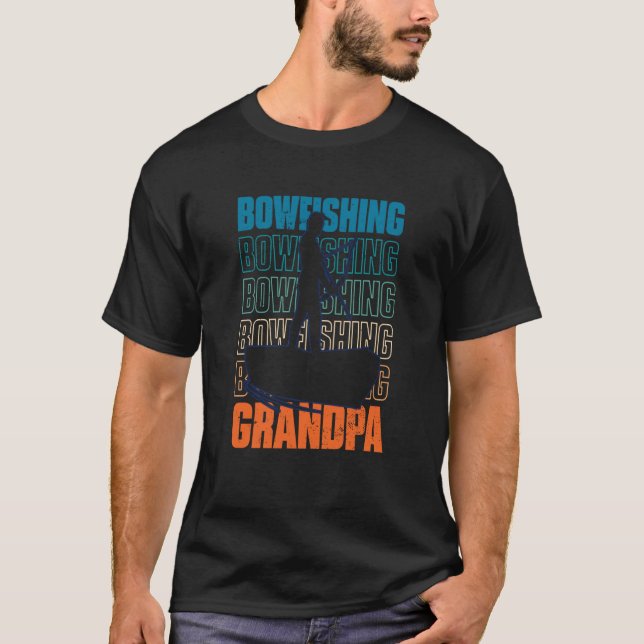T-shirt Bowfishing Grandpa Bow Fishing Grandfather  1 (Devant)