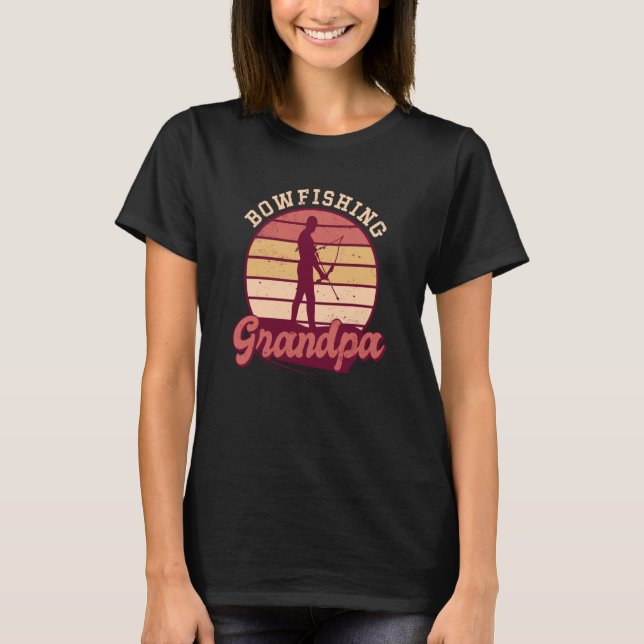 T-shirt Bowfishing Grandpa Bow Fishing Grandfather  4 (Devant)